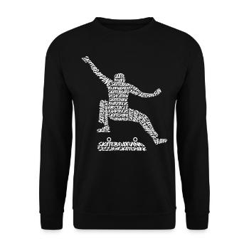 Skating Skateboarder Typography Skater Skateboard - Unisex Sweatshirt - black - Front - Alina (178cm) & Michal (187cm)