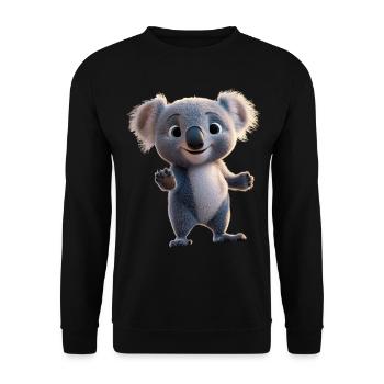 Koala Bear Australia Koala Bear Cute Koala Bears - Unisex Sweatshirt - black - Front - Alina (178cm) & Michal (187cm)