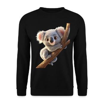 Koala Bear Australia Koala Bear Cute Koala Bears - Unisex Sweatshirt - black - Front - Alina (178cm) & Michal (187cm)