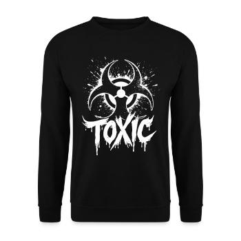 Symbole de risque biologique Style grunge toxique - Sweat-shirt Unisexe - noir - Devant - Alina (178cm) & Michal (187cm)