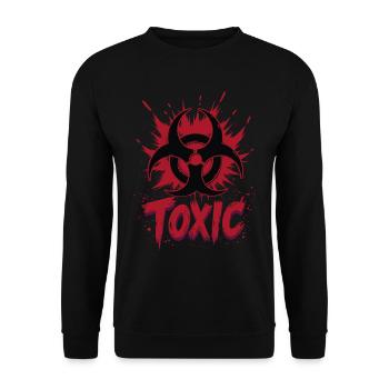 Symbole de risque biologique Style grunge toxique - Sweat-shirt Unisexe - noir - Devant - Alina (178cm) & Michal (187cm)