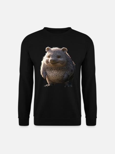 Wombat Australien Beuteltier Süßer Wombat - Unisex Pullover - Schwarz