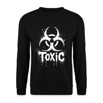 Symbole de risque biologique Style grunge toxique - Sweat-shirt Unisexe - noir - Devant - Alina (178cm) & Michal (187cm)
