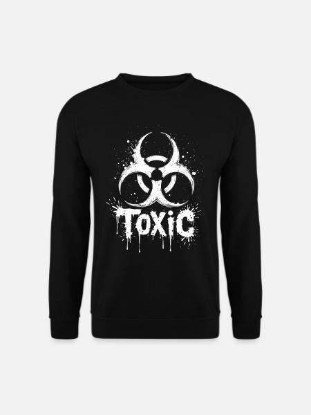 Simbolo di rischio biologico Stile grunge tossico - Felpa unisex - nero