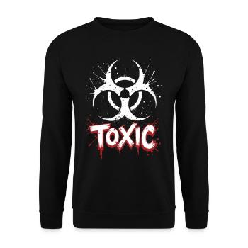 Symbole de risque biologique Style grunge toxique - Sweat-shirt Unisexe - noir - Devant - Alina (178cm) & Michal (187cm)