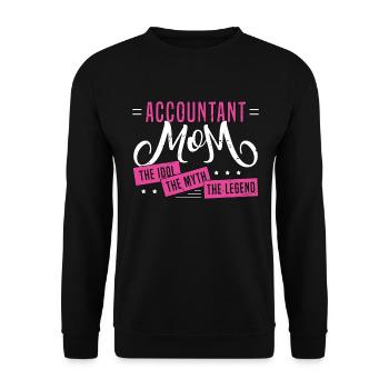 Accountant Mom The Idol The Myth Data Analysis - Unisex Sweatshirt - black - Front - Alina (178cm) & Michal (187cm)