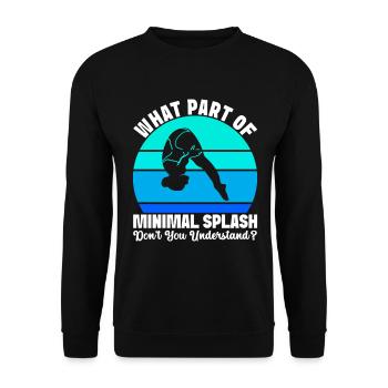 Kunstspringen Turmspringer Sprungbrett - Unisex Pullover - Schwarz - Vorne - Alina (178cm) & Michal (187cm)