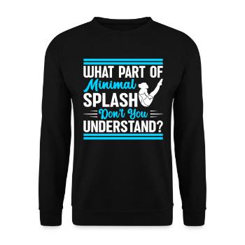 Kunstspringen Turmspringer Sprungbrett - Unisex Pullover - Schwarz - Vorne - Alina (178cm) & Michal (187cm)
