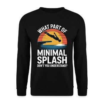 Kunstspringen Turmspringer Sprungbrett - Unisex Pullover - Schwarz - Vorne - Alina (178cm) & Michal (187cm)