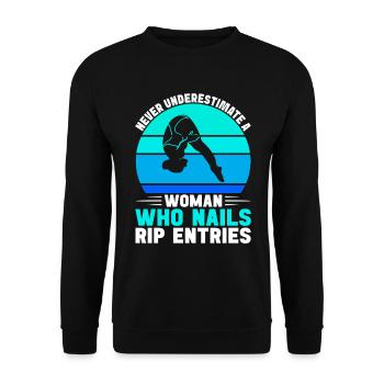 Diving diving board - Unisex Sweatshirt - black - Front - Alina (178cm) & Michal (187cm)