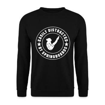 Diving diving board - Unisex Sweatshirt - black - Front - Alina (178cm) & Michal (187cm)