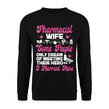 Pharmacy Tech Technician - Unisex Sweatshirt - black - Front - Alina (178cm) & Michal (187cm)