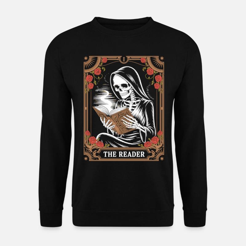 Tarot Reader Skeleton T-Shirt - Unisex Sweatshirt - black