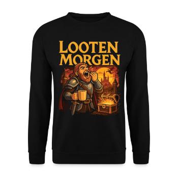 Chemise de café de jeu de rôle drôle - Sweat-shirt Unisexe - noir - Devant - Alina (178cm) & Michal (187cm)