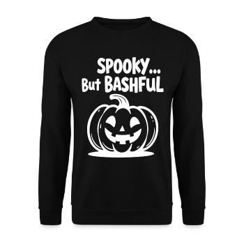 Spooky but Bashful - Unisex Sweatshirt - black - Front - Alina (178cm) & Michal (187cm)