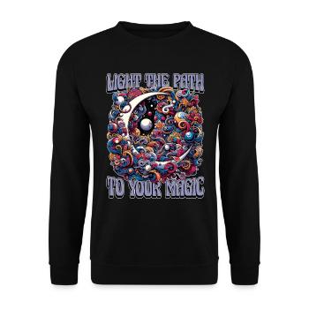 Astrologer Light The Path To Your Fortune Telling - Unisex Sweatshirt - black - Front - Alina (178cm) & Michal (187cm)