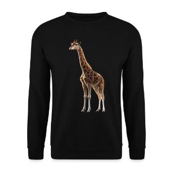 Girafe Afrique Amour Safari Nature sauvage Girafes mignonnes - Sweat-shirt Unisexe - noir - Devant - Alina (178cm) & Michal (187cm)