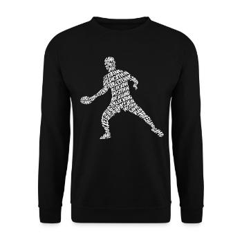 Table Tennis Players Typography Table Tennis Players - Unisex Sweatshirt - black - Front - Alina (178cm) & Michal (187cm)