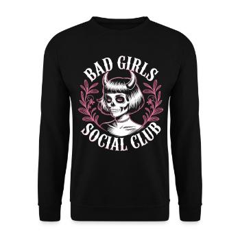 Chemise Bad Girls Social Club - Sweat-shirt Unisexe - noir - Devant - Alina (178cm) & Michal (187cm)