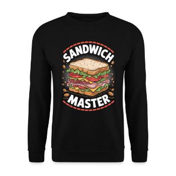 Sandwich Master T-Shirt - Unisex Sweatshirt - black - Front - Alina (178cm) & Michal (187cm)