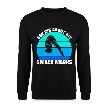 Diving diving board - Unisex Sweatshirt - black - Front - Alina (178cm) & Michal (187cm)