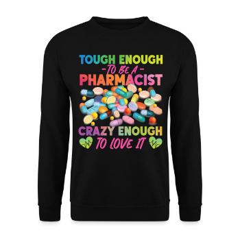 Pharmacy Tech Technician - Unisex Sweatshirt - black - Front - Alina (178cm) & Michal (187cm)