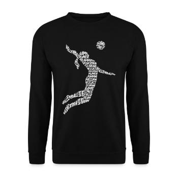 Joueuse de volley-ball Filles Joueuses de volley-ball Femmes - Sweat-shirt Unisexe - noir - Devant - Alina (178cm) & Michal (187cm)