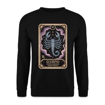 Zodiac Scorpio Tarot Shirt - Unisex Sweatshirt - black - Front - Alina (178cm) & Michal (187cm)