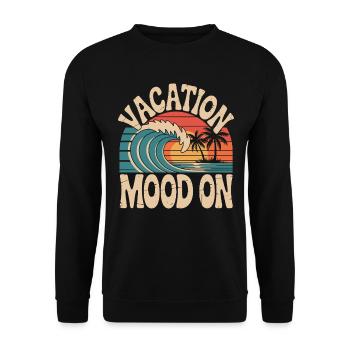 Vacation Mood On Sommer Festival Reise Club Urlaub - Unisex Pullover - Schwarz - Vorne - Alina (178cm) & Michal (187cm)
