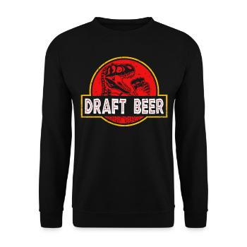 Bière pression T-Rex – Dino à la bière pour les amateurs de bière - Sweat-shirt Unisexe - noir - Devant - Alina (178cm) & Michal (187cm)