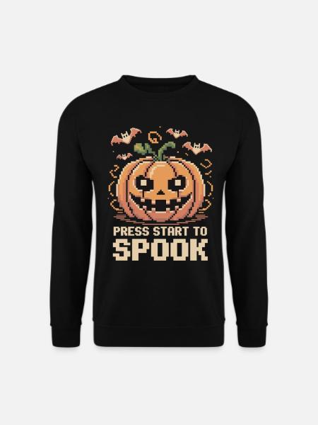 Gamer Halloween Pumpkin - Unisex Sweatshirt - black