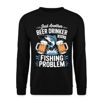 Pêche et dicton de bière - Sweat-shirt Unisexe - noir - Devant - Alina (178cm) & Michal (187cm)
