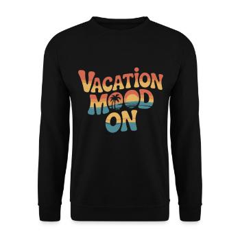 Vacation Mood On Sommer Festival Reise Club Urlaub - Unisex Pullover - Schwarz - Vorne - Alina (178cm) & Michal (187cm)