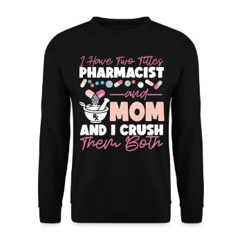 Technicien en pharmacie - Sweat-shirt Unisexe - noir - Devant - Alina (178cm) & Michal (187cm)