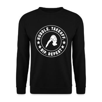 Plongeoir - Sweat-shirt Unisexe - noir - Devant - Alina (178cm) & Michal (187cm)