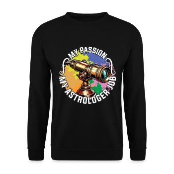 Astrologer My Passion My Astrology Fortune Teller - Unisex Pullover - Schwarz - Vorne - Alina (178cm) & Michal (187cm)