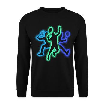 Badminton Badminton Silhouettes de joueurs Badminton - Sweat-shirt Unisexe - noir - Devant - Alina (178cm) & Michal (187cm)