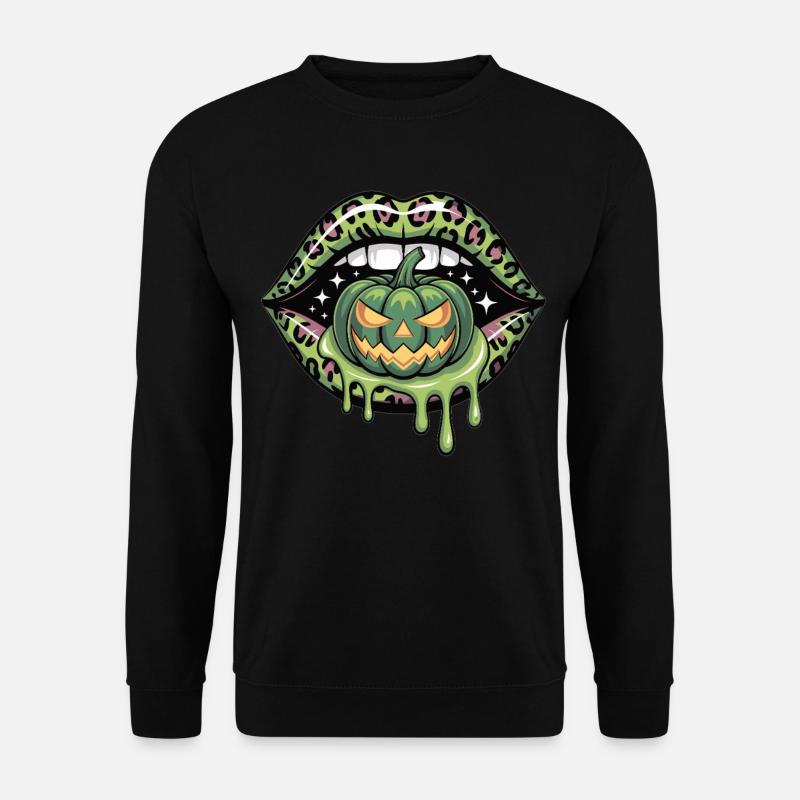Leopard Lips Halloween - Unisex Pullover - Schwarz