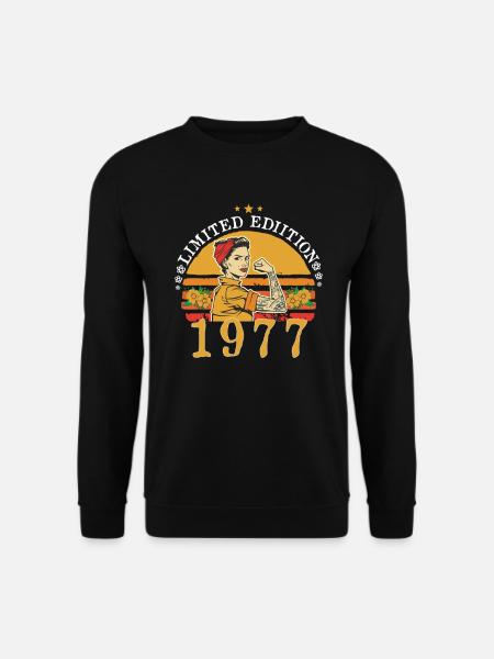 1977 Vintage Original 1977 Geburtstagsgeschenk - Unisex Pullover - Schwarz