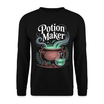 Magic Potion Brewer T-Shirt - Unisex Sweatshirt - black - Front - Alina (178cm) & Michal (187cm)