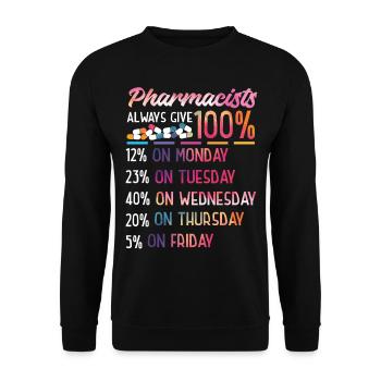 Pharmacy Tech Technician - Unisex Pullover - Schwarz - Vorne - Alina (178cm) & Michal (187cm)
