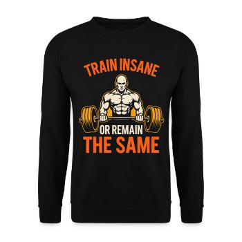 Fitness Schmerz Trainingsshirt für Bodybuilder - Unisex Pullover - Schwarz - Vorne - Alina (178cm) & Michal (187cm)