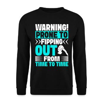 Kunstspringen Turmspringer Sprungbrett - Unisex Pullover - Schwarz - Vorne - Alina (178cm) & Michal (187cm)