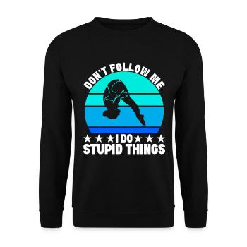 Diving diving board - Unisex Sweatshirt - black - Front - Alina (178cm) & Michal (187cm)