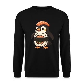 Brainrot Sigma Boy – Lustiges Meme - Unisex Pullover - Schwarz - Vorne - Alina (178cm) & Michal (187cm)