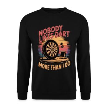 Personne n’aime Dart plus que moi - Sweat-shirt Unisexe - noir - Devant - Alina (178cm) & Michal (187cm)