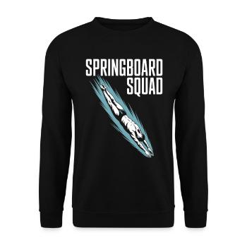 Kunstspringen Turmspringer Sprungbrett - Unisex Pullover - Schwarz - Vorne - Alina (178cm) & Michal (187cm)
