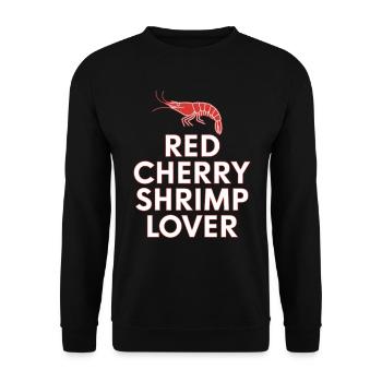 Red Cherry Shrimp Lover - Unisex Sweatshirt - black - Front - Alina (178cm) & Michal (187cm)
