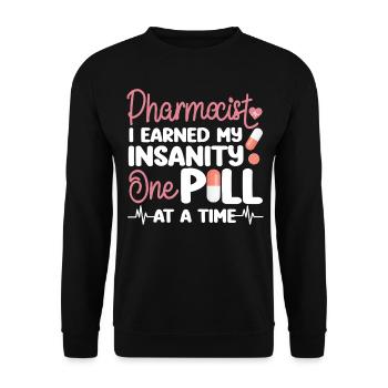 Technicien en pharmacie - Sweat-shirt Unisexe - noir - Devant - Alina (178cm) & Michal (187cm)