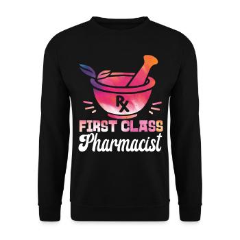 Pharmacy Tech Technician - Unisex Pullover - Schwarz - Vorne - Alina (178cm) & Michal (187cm)